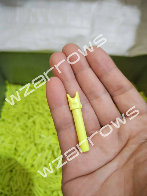 light green nock closeup